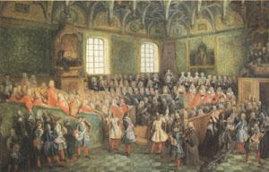 Nicolas Lancret The Seat of Justice in the Parlement of Paris (1723) (mk05) oil painting image